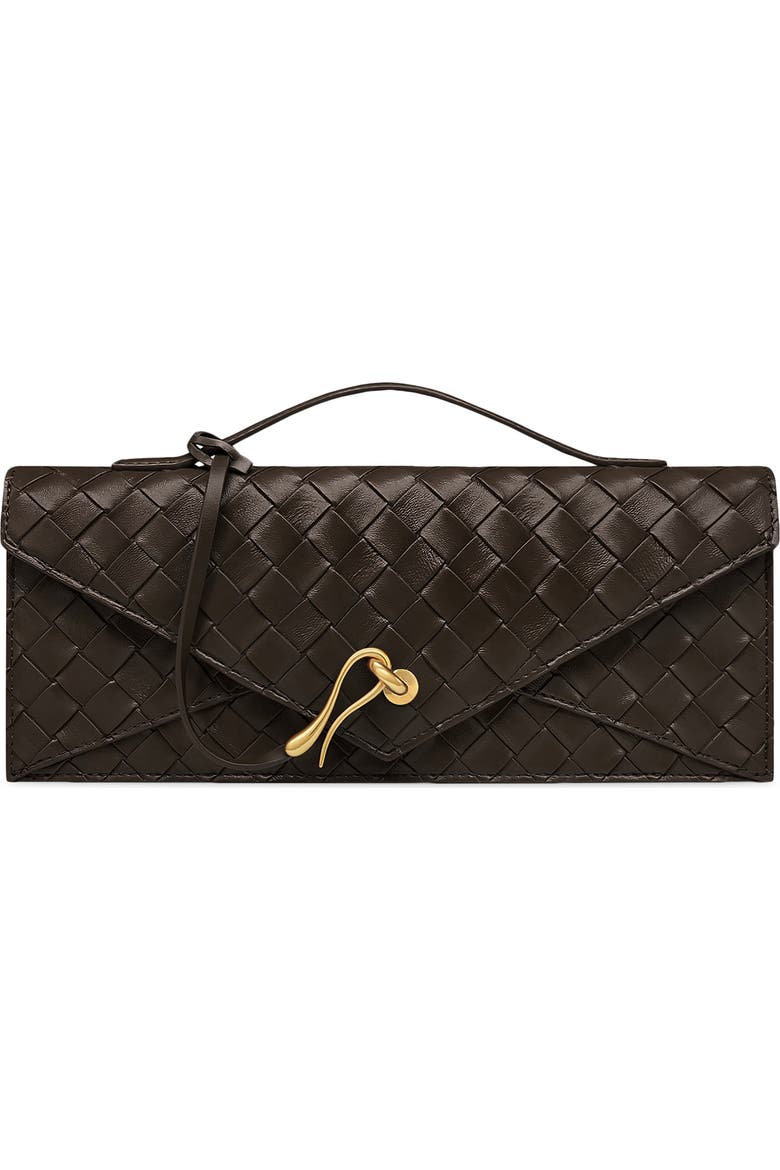 Celeste Woven Faux Leather Envelope Top Handle Bag