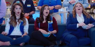 superstore cast watching tv on couch