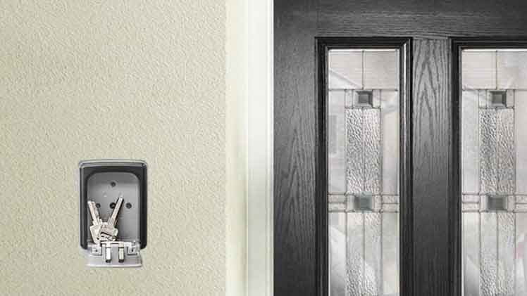  TOWOKE Key Lock Box Wall Mount - TOWOKE Waterproof Combination Key Safe