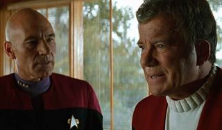 Star Trek Generations Picard tries to talk Kirk into leaving in his kitchen