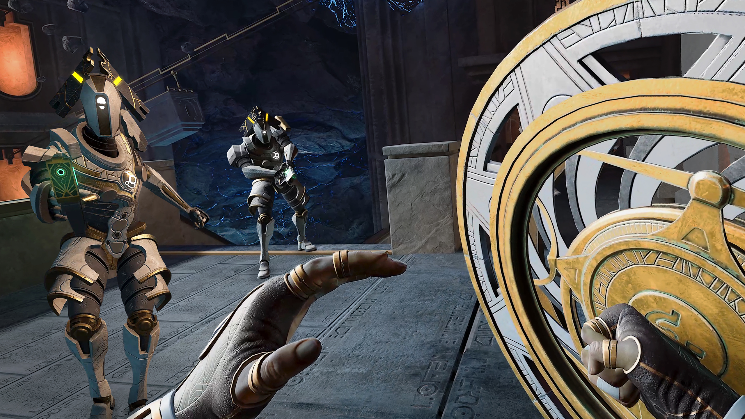 Using the shield in VR game Reach