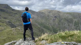 Hiker on a mountain summit