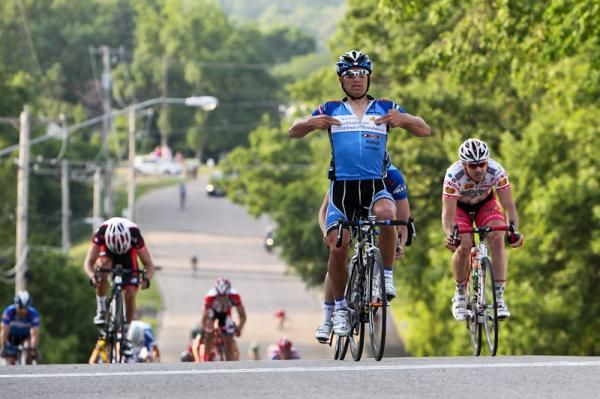 Robert Forster (UnitedHealthcare) takes the uphill sprint win.