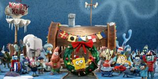 The cast in "It's a Spongebob Christmas" in Spongebob Squarepants.