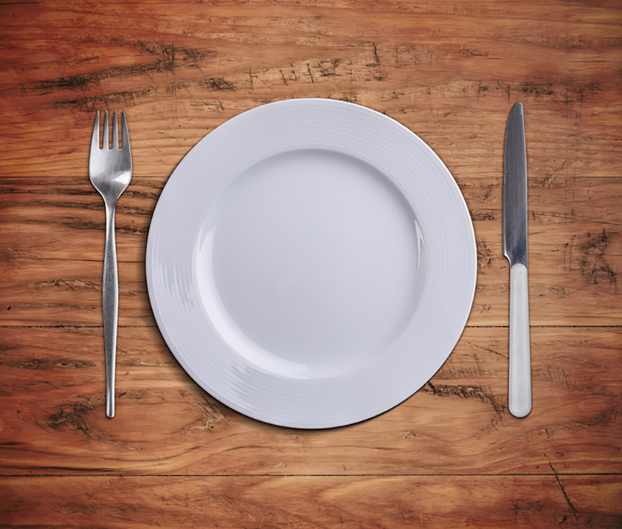 An empty plate, a.k.a. the saddest of sights.