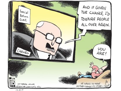 Political cartoon CIA torture Cheney