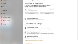 Windows 10 Settings Network Properties