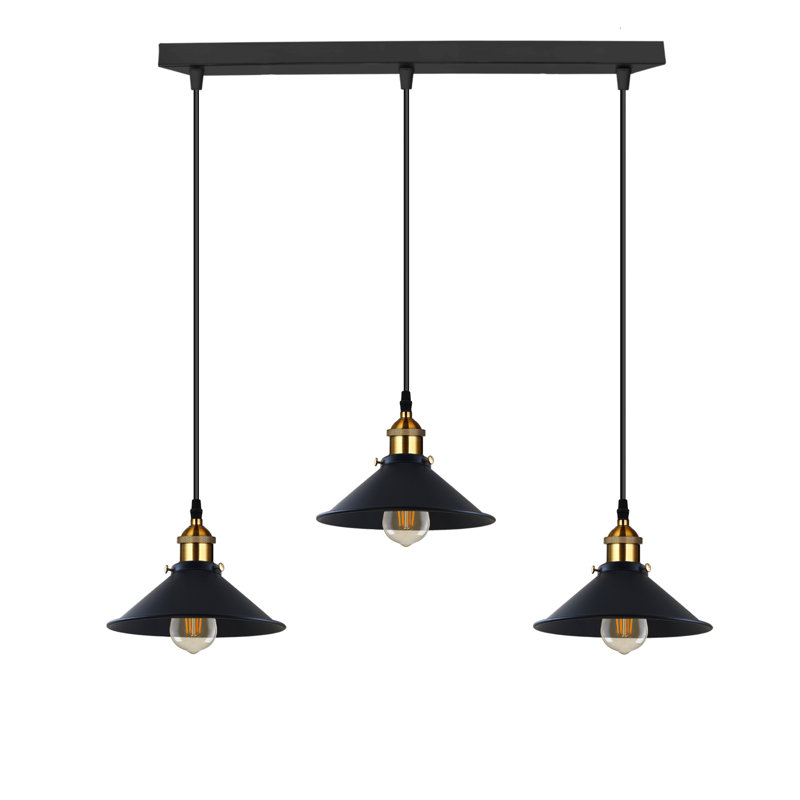Mercury Row Latshaw 3-Light Kitchen Island Cone Ceiling Pendant & Reviews | Wayfair.co.uk