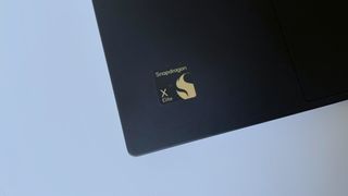 Close up of the Snapdragon X Elite sticker on the Lenovo ThinkPad T14s Gen 6