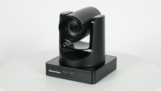 ClearOne's new 4K PTZ camera in black.