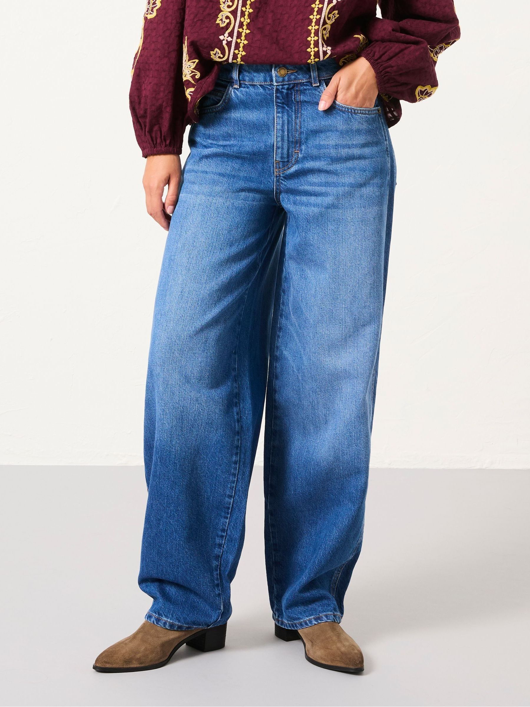 Blue Denim Willow Wide Leg Jeans