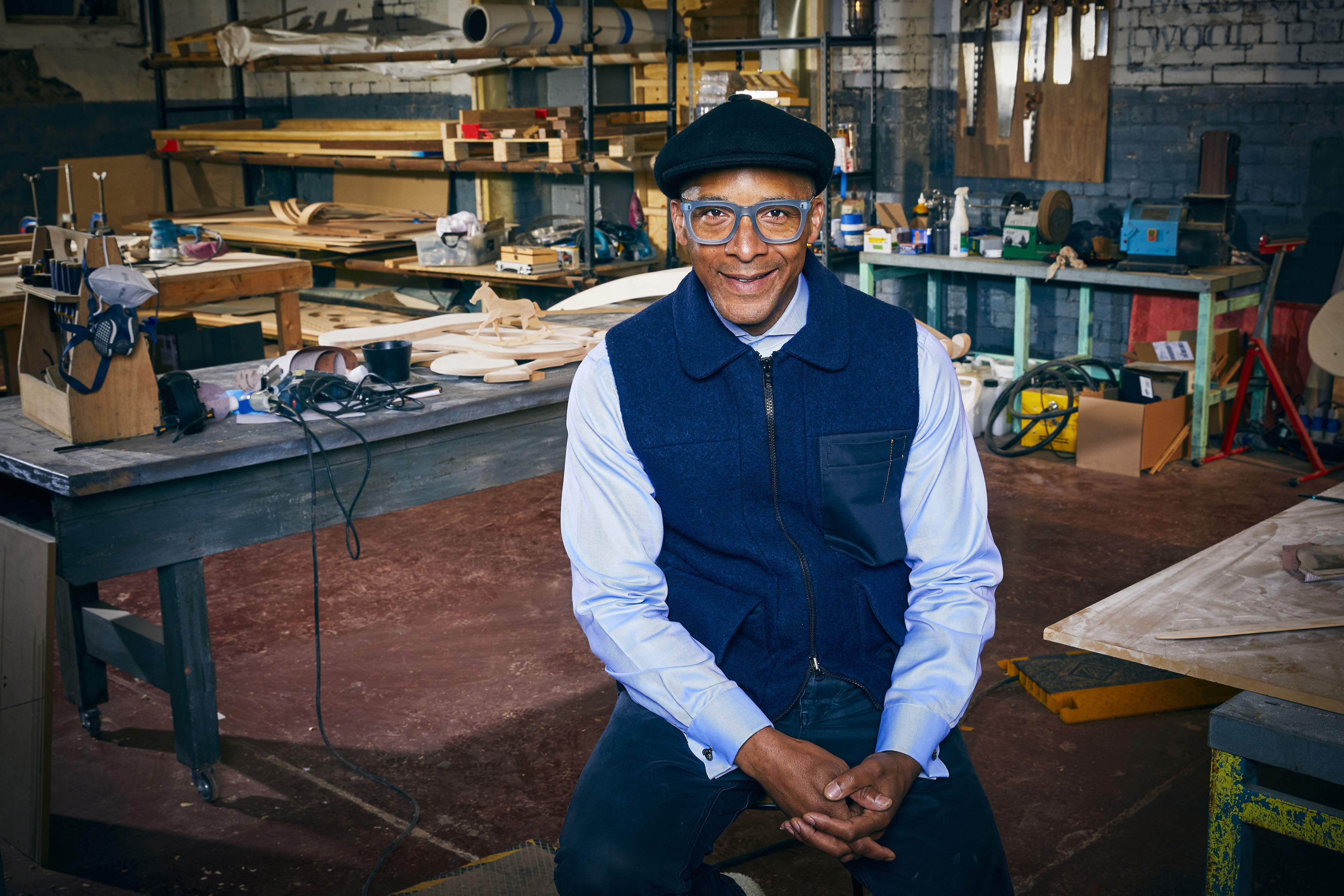 TV tonight Jay Blades in his new Yorkshire workshop