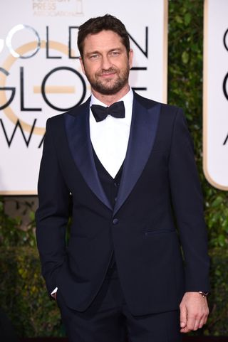 Gerard Butler at the Golden Globes 2016