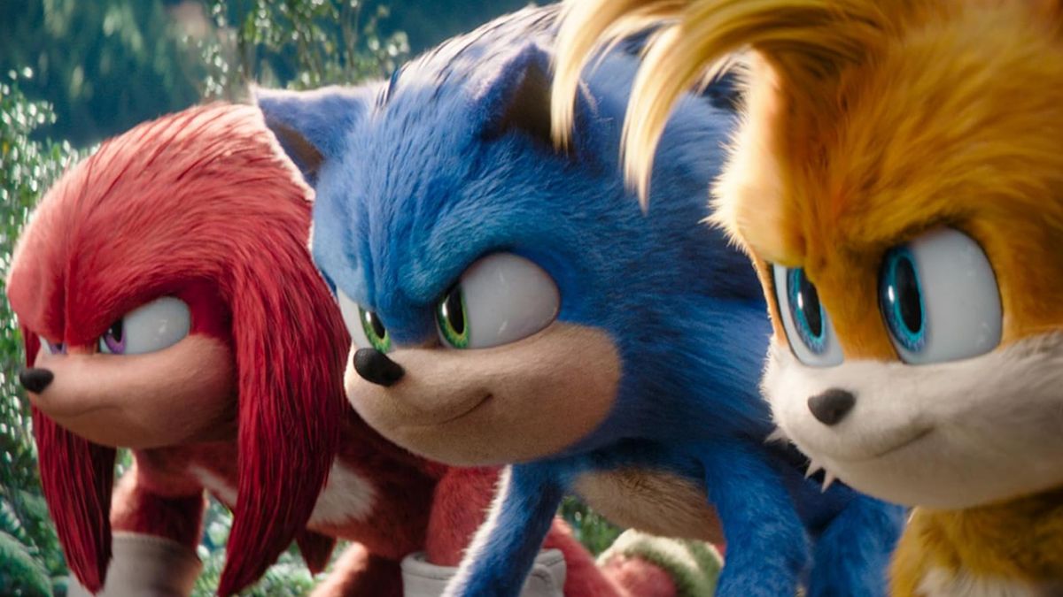 Knuckles, Sonic, and Tails prepare to race in Sonic the Hedgehog 3