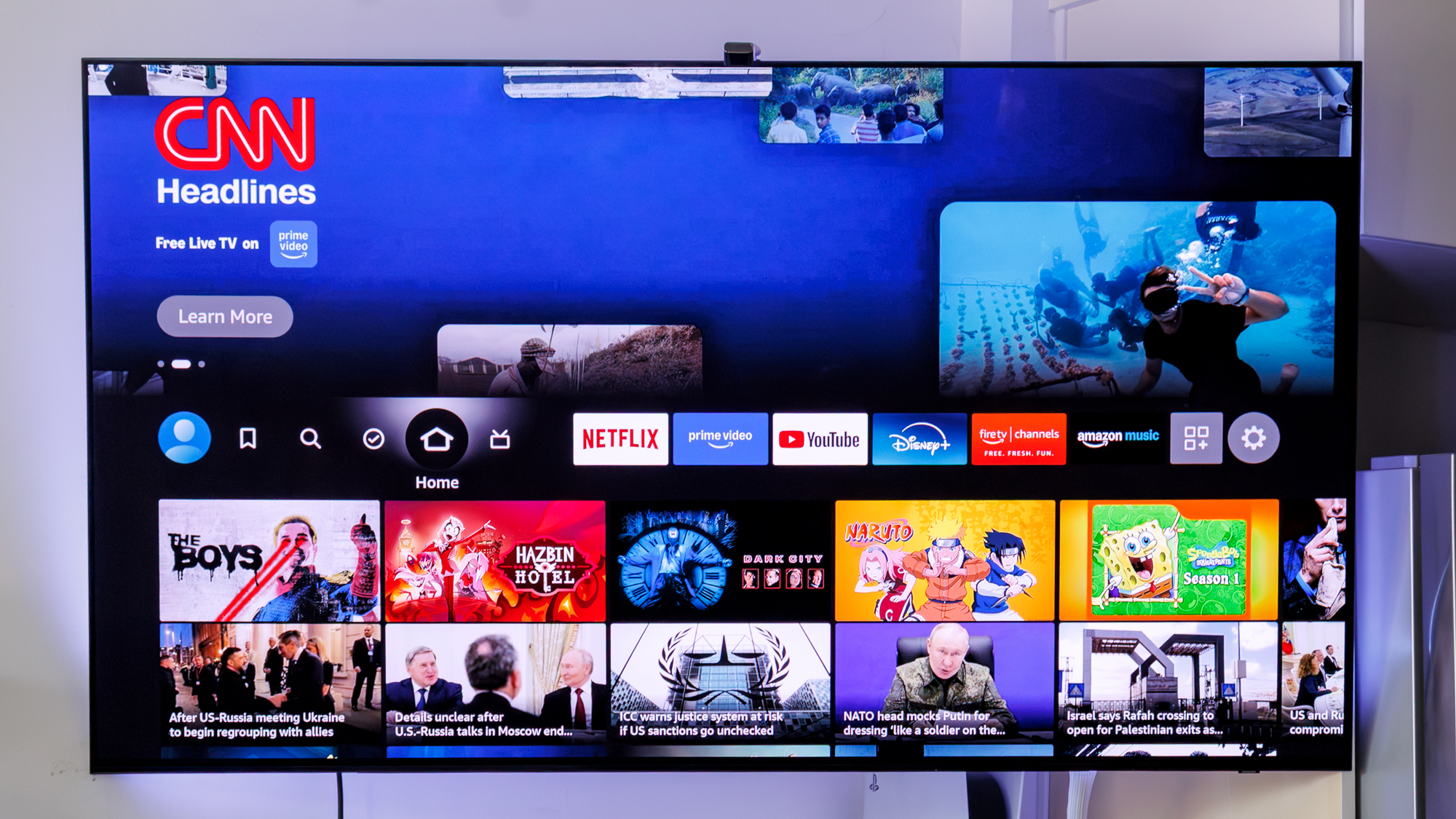 Wall mounted TV streaming with Amazon Fire TV Stick 4K Select