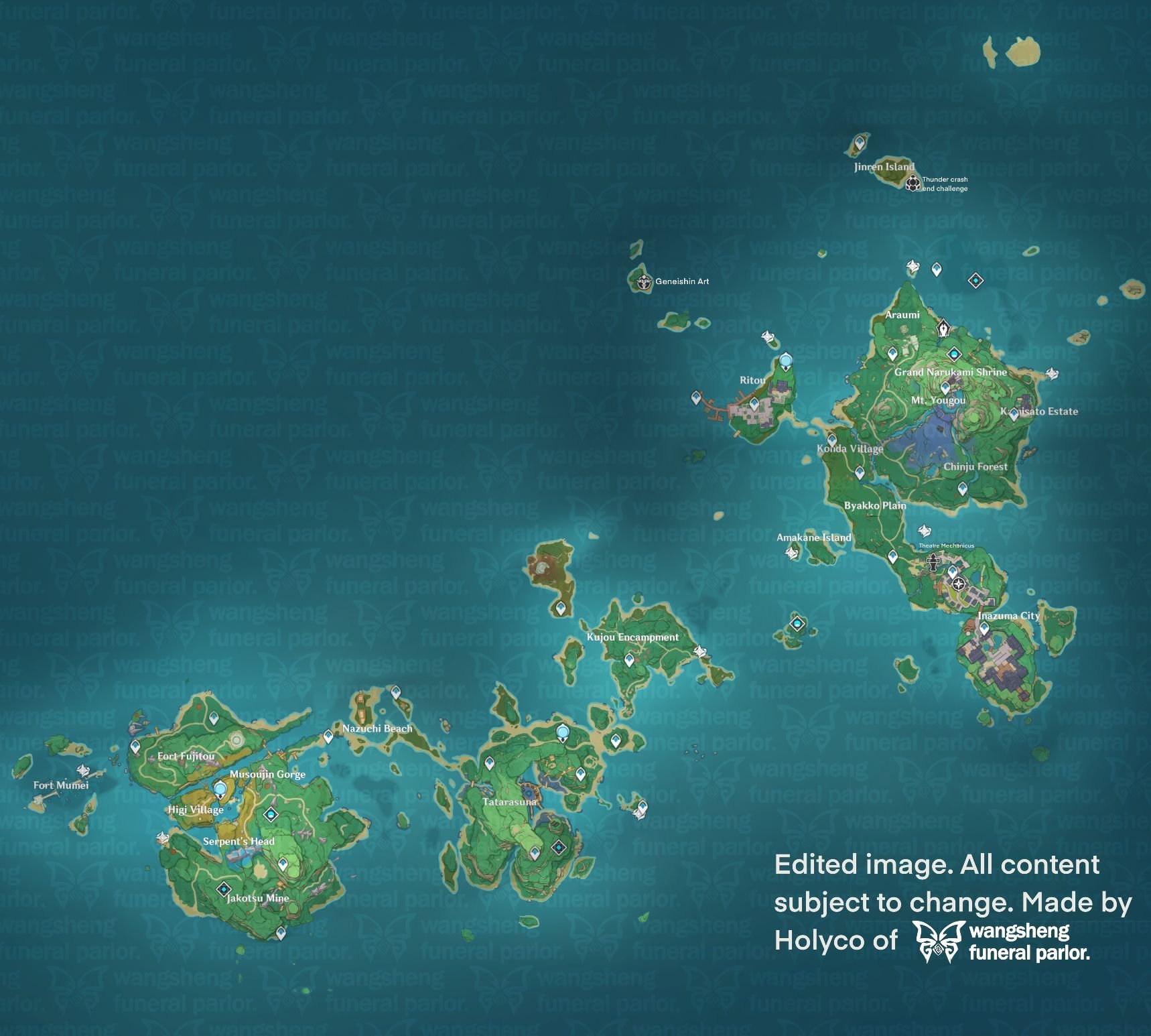 Genshin Impact map: Inazuma first look - Kaiju Gaming