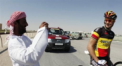The Qatari fans know very well who Tom Boonen is, as he's won stages here 16 times.