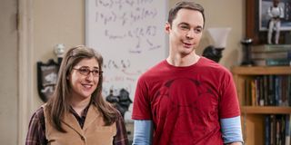 Mayim Bialik and Jim Parsons on Big Bang Theory
