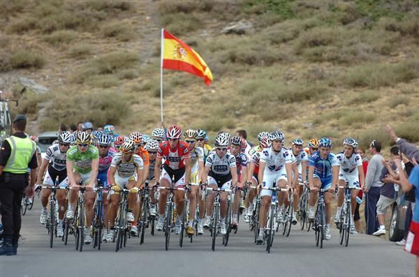Saxo Bank's Matti Breschel and Stuart O'Grady lead home the autobus