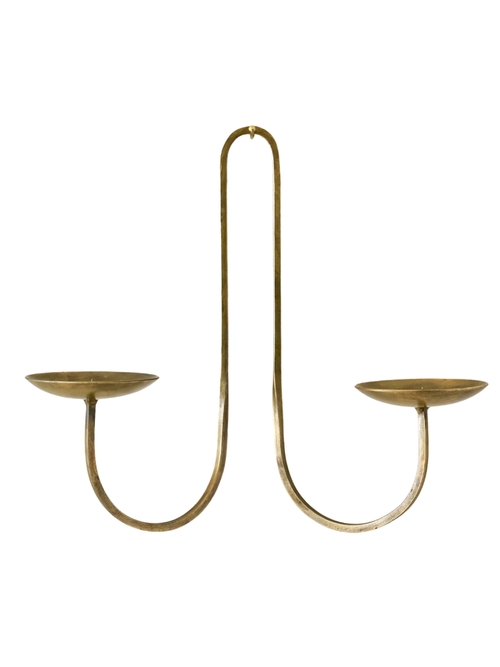 Daniel Antique Brass Candle Sconce