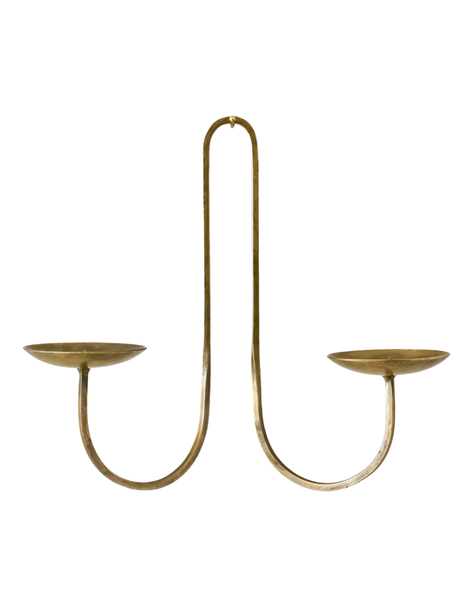 Daniel Antique Brass Candle Sconce