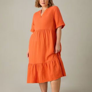 Orange midi dress from M&S