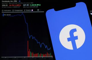 Facebook outage shares fall