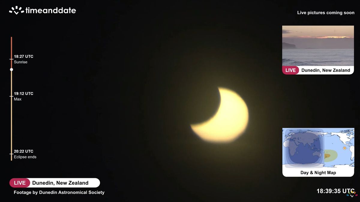 See the moon 'bite' the sun in 1st photos of September 2025 partial ...