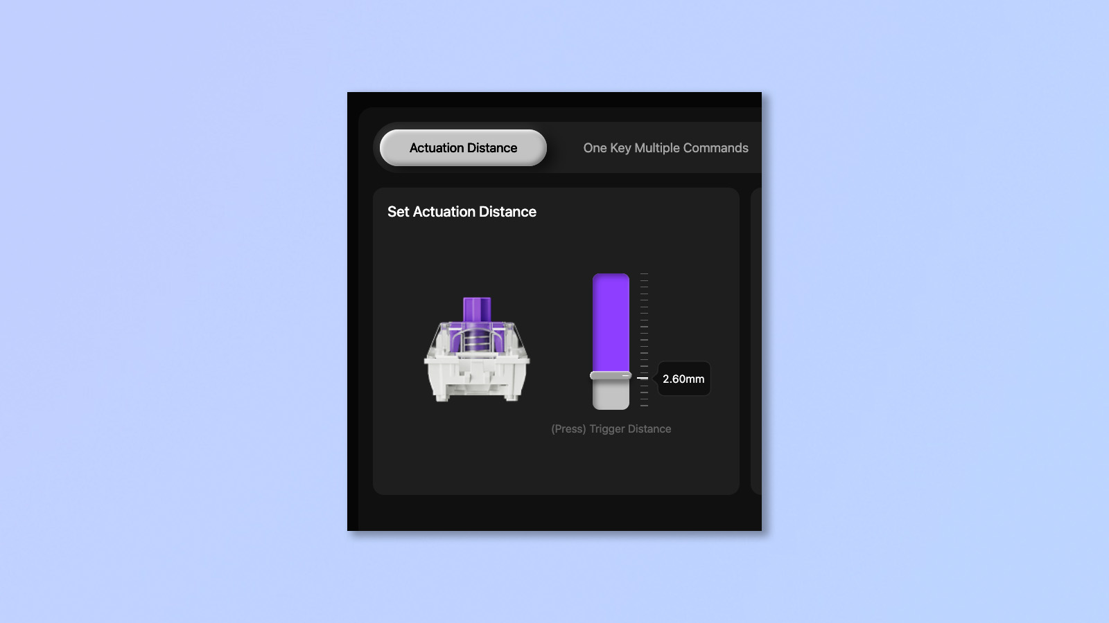 A screenshot showing the Keychron Q16 HE 8K being customized in the Keychron Launcher web app.