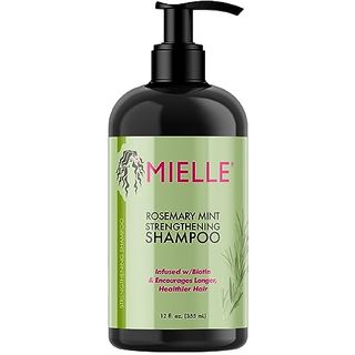 Mielle Organics Rosemary Mint Strengthening Shampoo with Biotin, Cleanses and Strengthens Weak and Brittle Hair, 12 Ounce