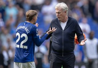 Everton duo Kiernan Dewsbury-Hall and David Moyes