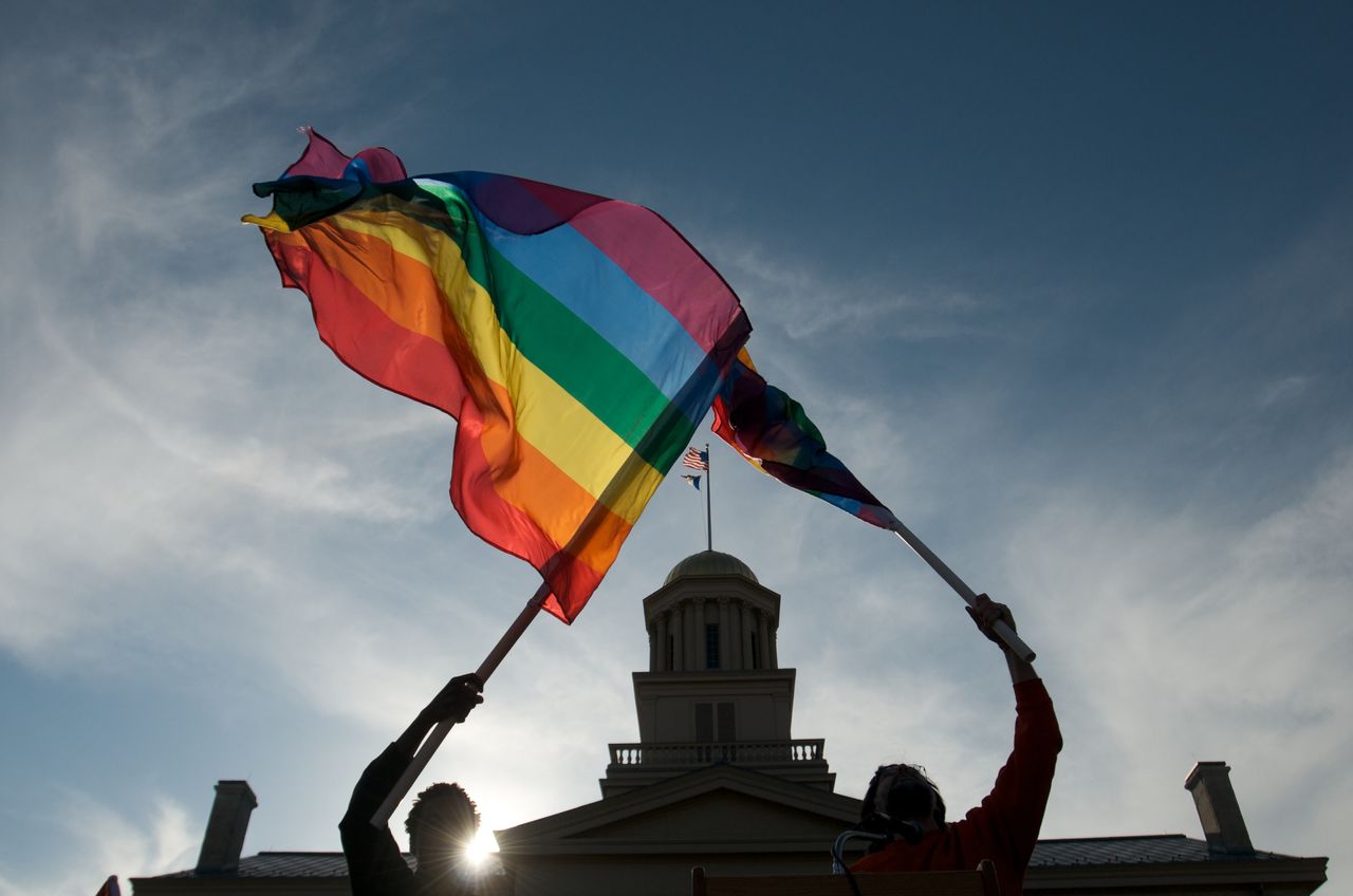 LGBT flag. 