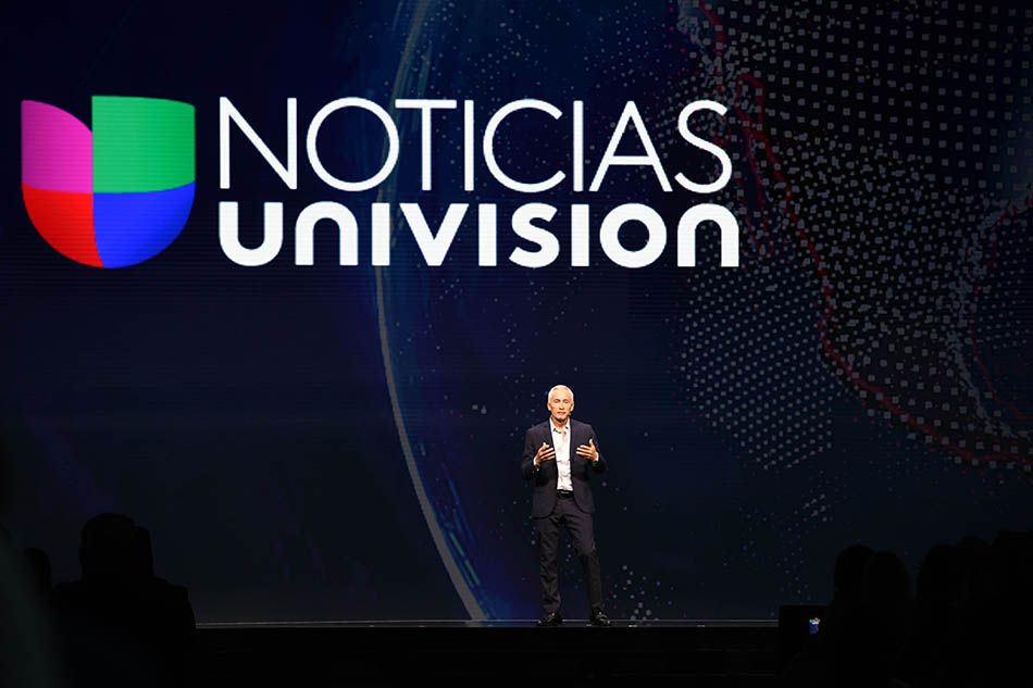 Noticias Univision anchor Jorge Ramos at the 2022 TelevisaUnivision upfront in New York. 