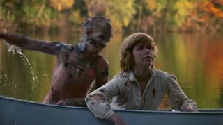 Ari Lehmann as Jason Voorhees and Adrienne King as Alice in Friday the 13th