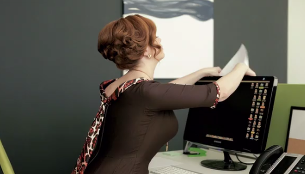 Christina Hendricks brings Mad Men into the modern office