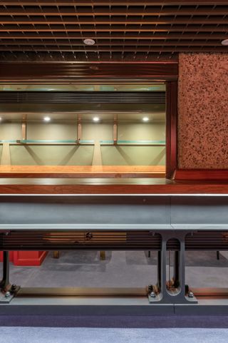 Kitchen counter detail of Barbican sunken bar