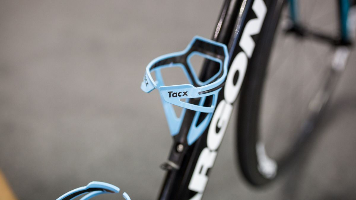 Colour coordinated Tacx Deva bottle cages