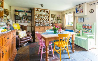 colourful cottage dining room