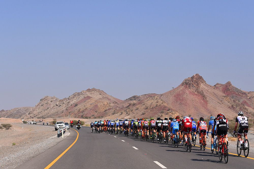 A view from the back of the peloton