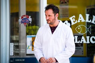 Martin Fowler in the chippy in EastEnders