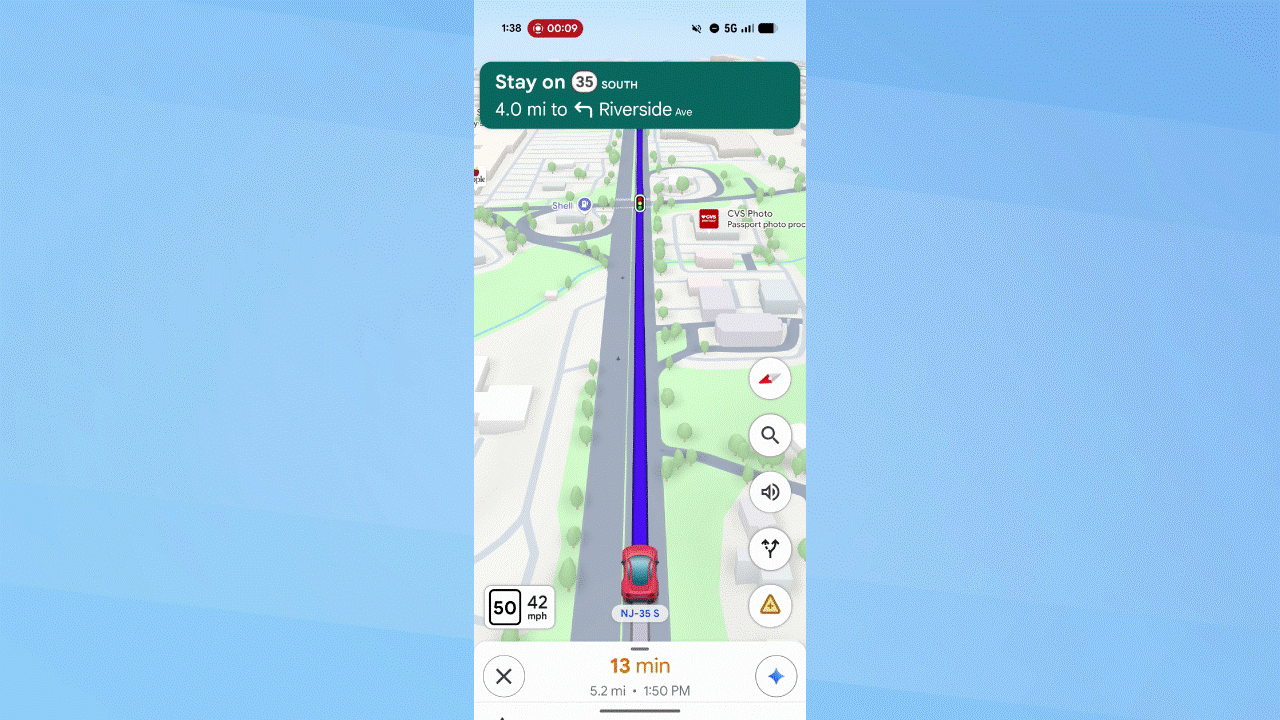 Google Maps Immersive Navigation gif.