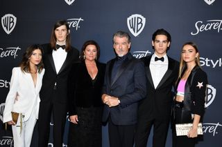 Pierce Brosnan and Keely Shaye Smith with their family