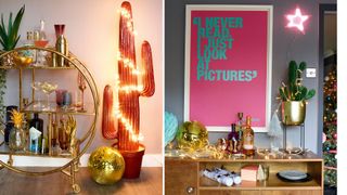 Cacti Christmas tree alternatives real and faux decorating with fairy lights