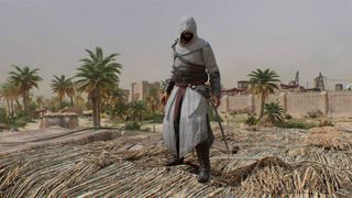 Assassin's Creed Mirage Basim wearing Altair costume