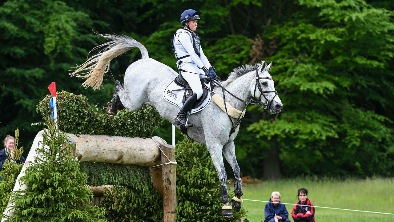 Bubby Upton riding It&amp;rsquo;s Cooley Time across country at Bramham Horse Trials in 2025