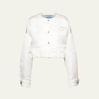 Prada, Double Satin Cropped Jacket