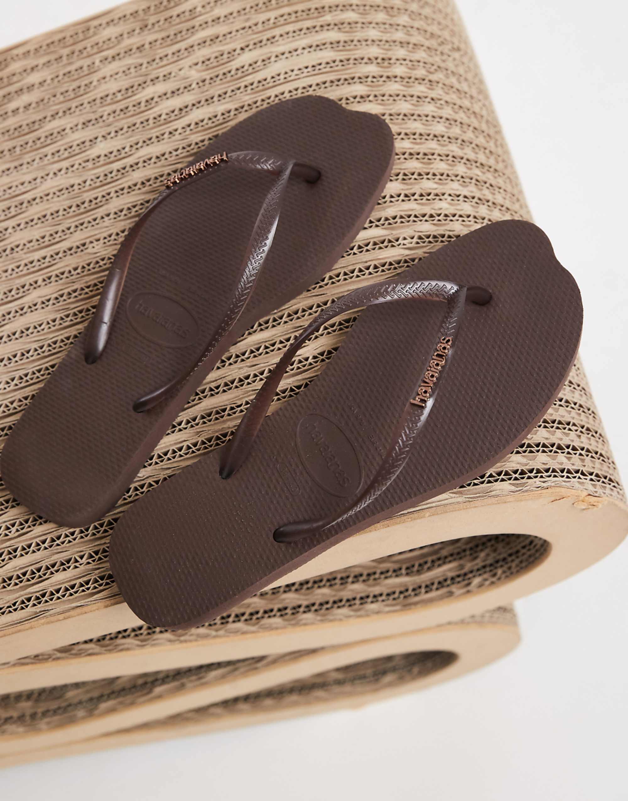 Havaianas Slim Flip Flops in Brown