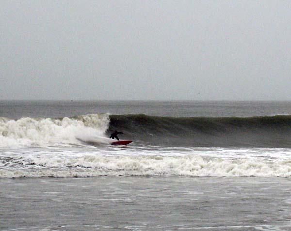 Mike gets to do some November surfing