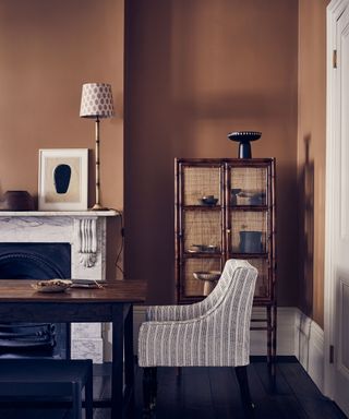Dining room color schemes terracotta