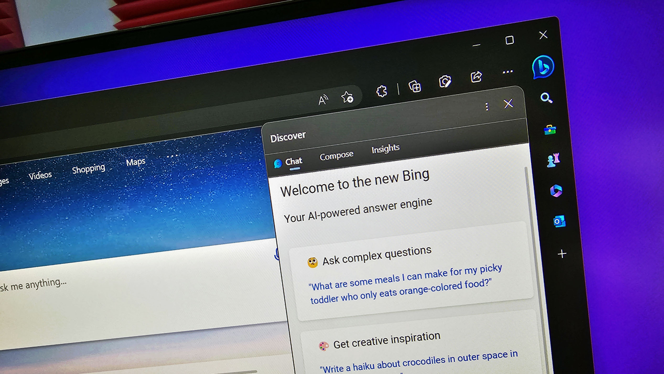 Nuevo Bing en Microsoft Edge